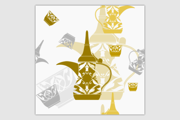 Arab Coffee Flat Style Seamless Pattern: A Versatile Design for Middle Eastern Culture