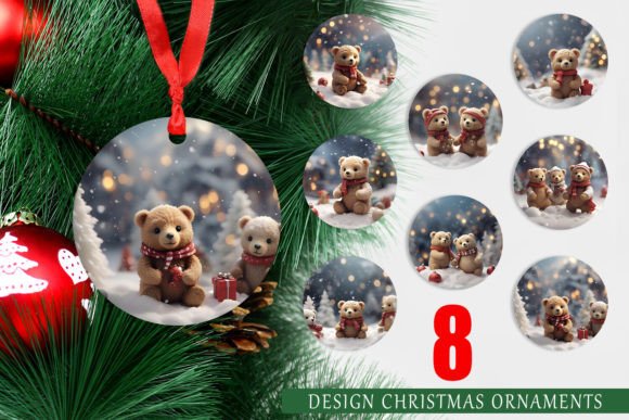 Christmas Ornament Bears: Festive Design for Every Project