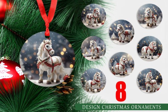 Christmas Ornament Horse and Printable Decorative Designs for Your Holiday Tree