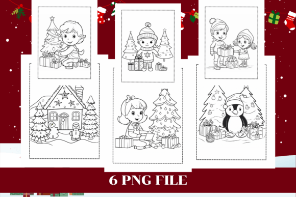 Cute Christmas Party Coloring Pages, KPD