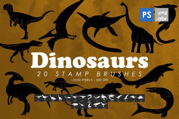 Dinosaurs Photoshop Stamp Brushes: A Creative Tool for Modern Designers
