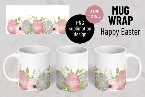 Easter Egg Border Spring Mug Sublimation
