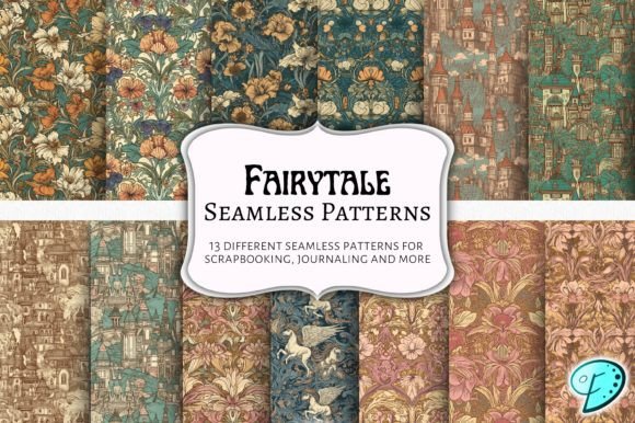 Fairytale Seamless Pattern Digital Paper: A Versatile Resource for Creative Projects