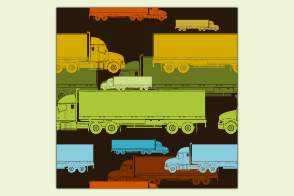 Flat Trailer Truck Dark Seamless Pattern: A Versatile Design Tool for Modern Creators