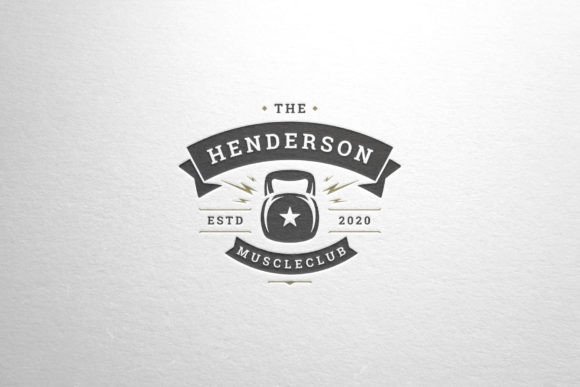 Gym Club Monochrome Vintage Logo: A Timeless Emblem for Fitness Enthusiasts