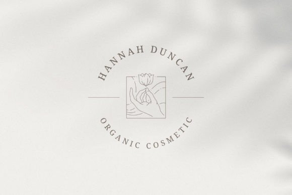 Human Hand with Lotus Flower Line Art Lo: A Symbol of Mindfulness and Beauty