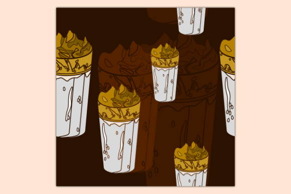 Iced Korean Dalgona Coffee Dark Pattern