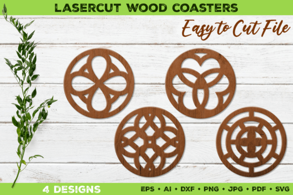 Lasercut Round Wood Coasters SVG: A Versatile Design for Every Home and Business