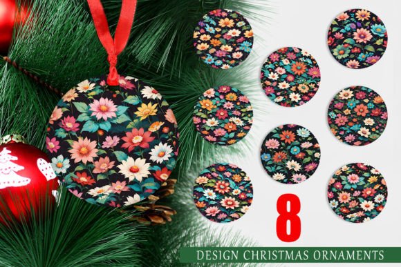 Ornament Flowers Colorful: A Versatile and Vibrant Design for Christmas Decor