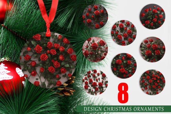 Ornament Red Roses Valentine: A Beautiful Addition to Your Holiday Decor