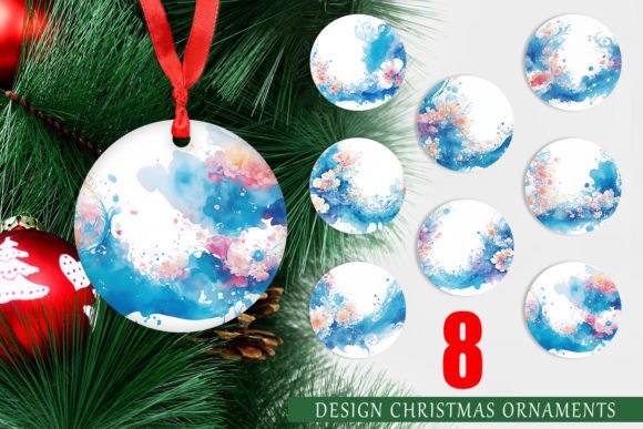 Ornament Watercolor Splash Wave: A Creative Addition to Your Holiday Decor