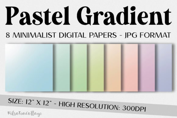 Pastel Gradient Digital Papers: A Soft Touch for Modern Creativity