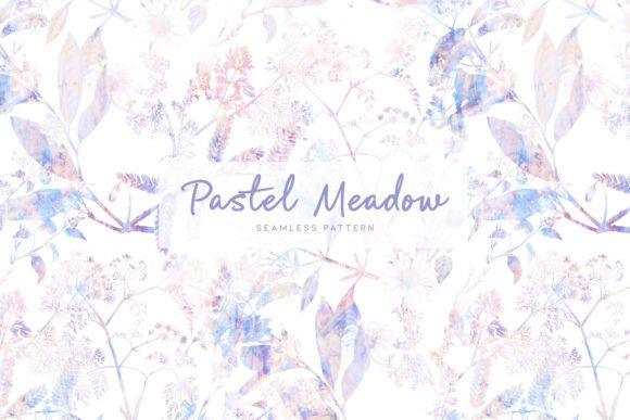 Pastel Meadow Seamless Pattern