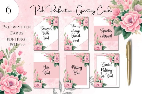 Pink Perfection Pre-made Greeting Cards