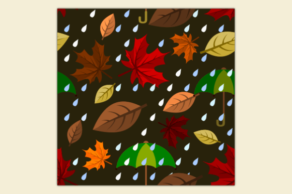 Rainy Autumn Leaf Dark Seamless Pattern: A Versatile Design for Creative Projects