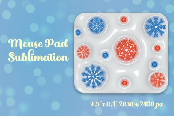 Red Blue Puffy Snowflakes Mouse Pad: A Strategic Tool for Creativity and Productivity