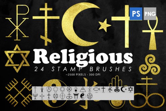 Religious Symbols Photoshop Stamp Bru