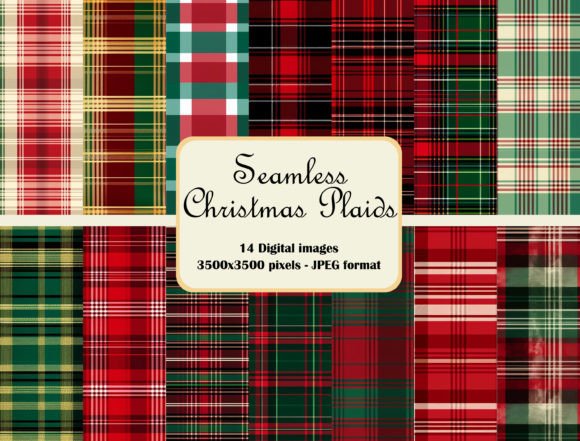 Seamless Christmas Plaids Pattern Bundle: A Versatile Digital Resource for Creative Projects