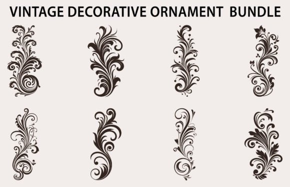 Set of Calligraphic Vintage Elements for Creative and Professional Use