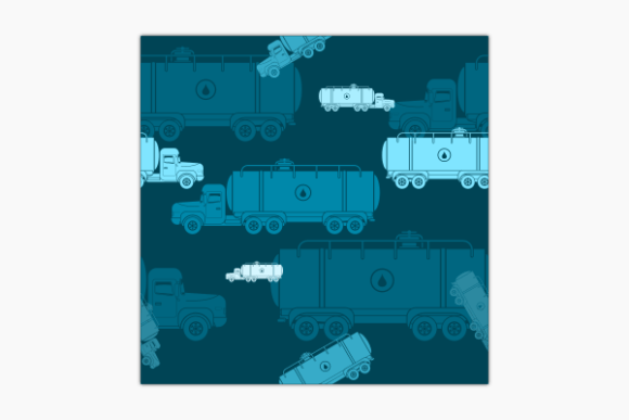 Side View Water Trucks Dark Pattern for Creative and Practical Use