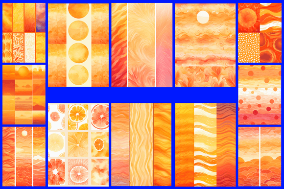 Sunset Orange Patterns