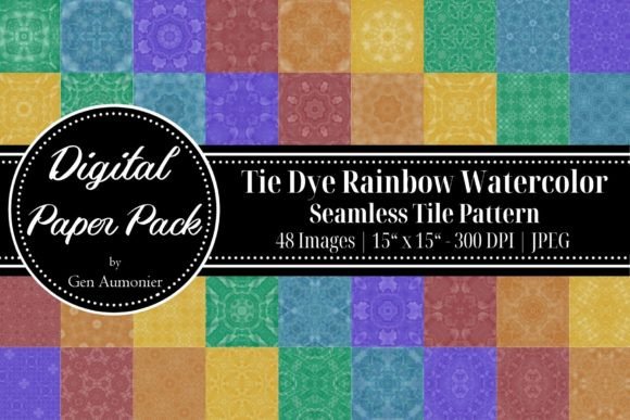 Tie Dye Rainbow Seamless Tile Pattern: A Vibrant Addition to Your Creative Projects