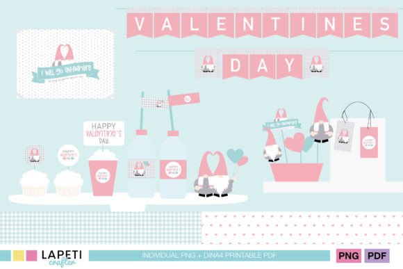 Valentine's Day Gnome Printable Kit