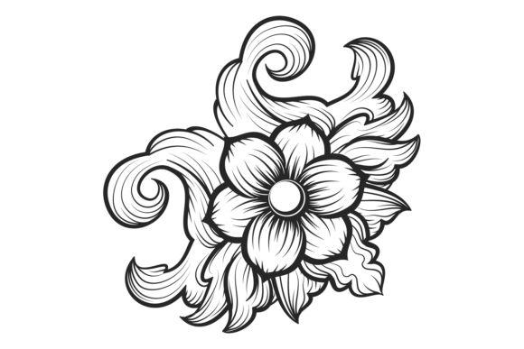 Vintage Ornament Engraving. Flourish Bar