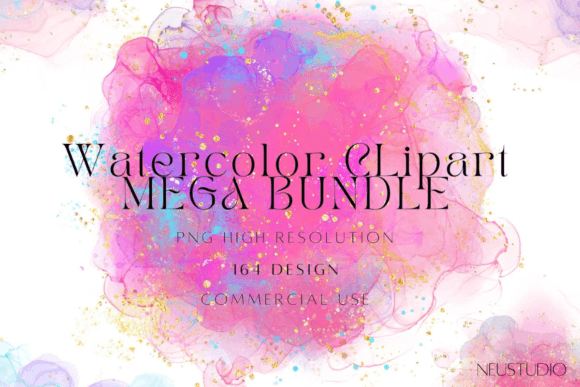 Watercolor Background Clipart BUNDLE: A Creative Solution for Digital Artists